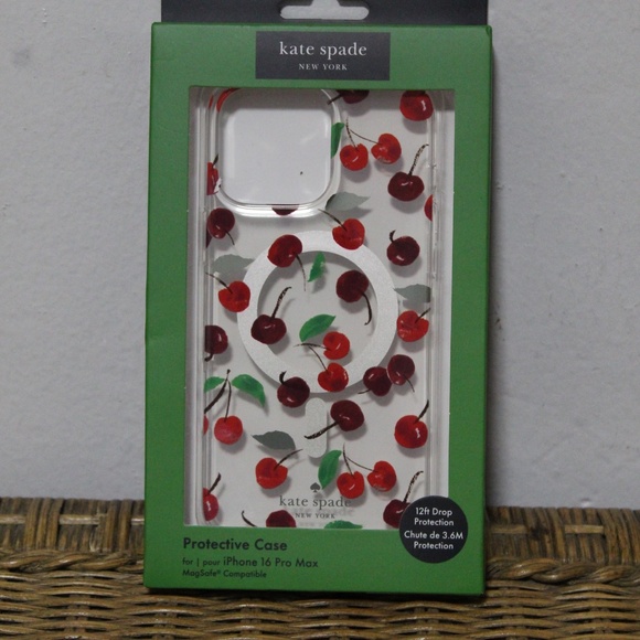 Kate Spade. New York.  Cherry Protective Case.  iPhone 16 Max Pro. - Picture 5 of 6
